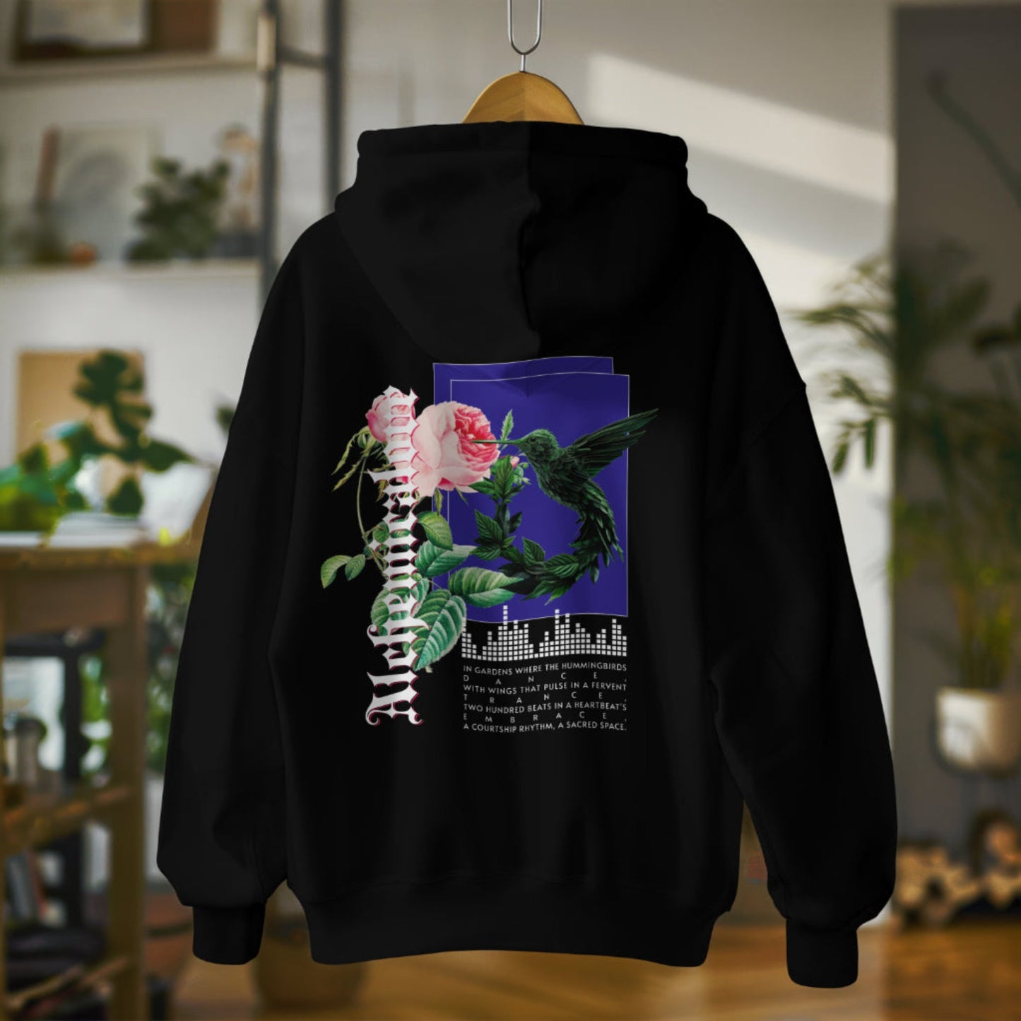 Organic French Terry Cotton Hummingbird Hoodie