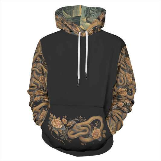 Serpent Rose - Cotton Hoodie